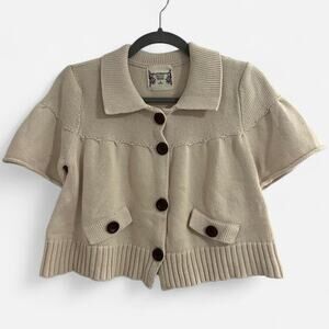 Vintage 2000s Ruff Hewn Short Sleeve Knit Cardigan